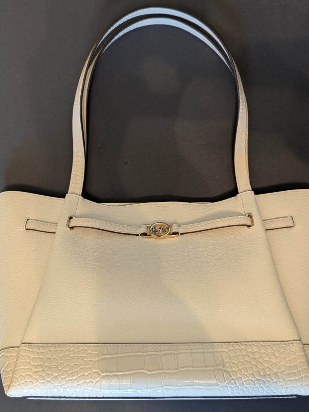Michael Kors cream leather tote